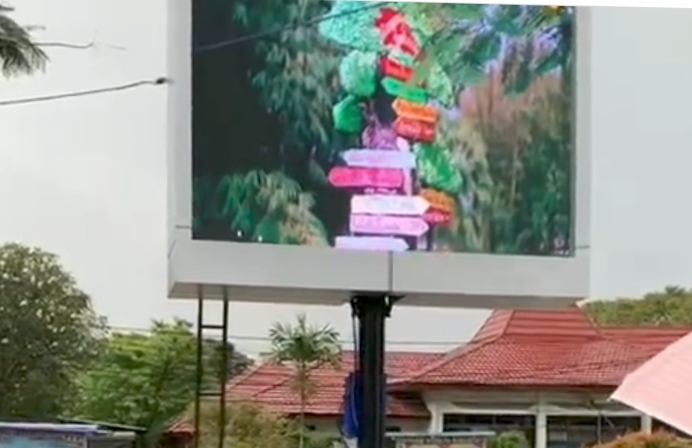 Baru! Ada Videotron di Lapangan Murjani Banjarbaru
