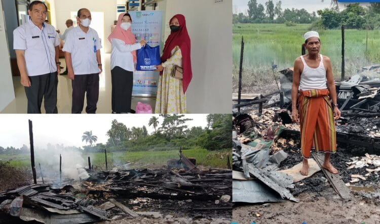 Korban Kebakaran di Desa Tampang Awang Terima Bantuan