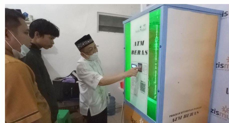 Bantu Kebutuhan Pangan, ATM Beras Diberikan ke Masjid Al Jihad Banjarmasin