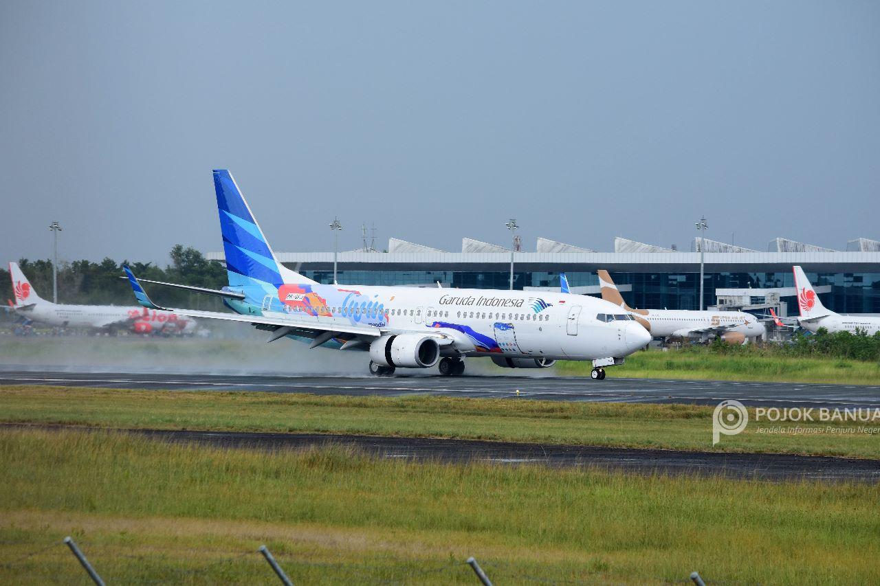 Momentum Nataru, Pergerakan Penumpang dan Pesawat di Bandara Syamsudin Noor Meningkat