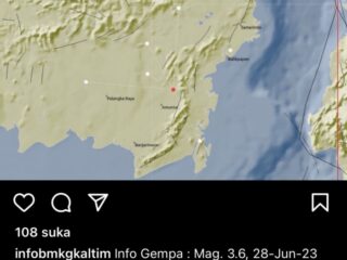 Gempa Goyang Amuntai Kalsel, Kedalaman Sekitar 4 Kilometer