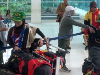 Dishut Kalsel Sambut Kedatangan Peserta KBN 2023 Kontingen Jakarta