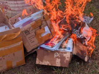 Pemusnahan 5.509 Surat Suara Rusak dan Kelebihan di Kabupaten Banjar Dibakar