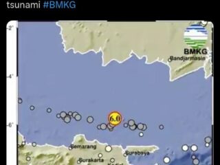Gempa Magnitudo 6.0 Guncang Laut Jawa, Diduga Getarannya Dirasakan Warga Banjarmasin